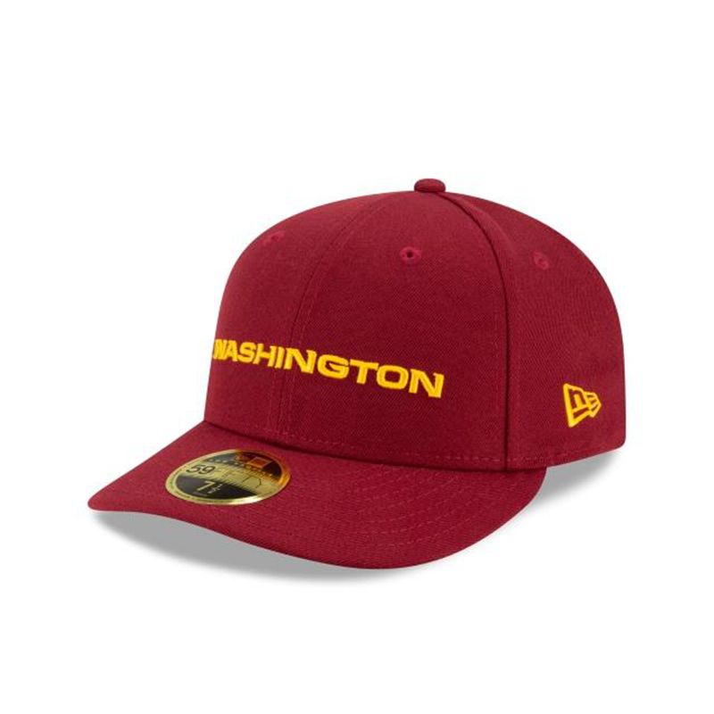 NFL Washington Football Team Basic Wordmark Low Profile 59Fifty Fitted (CNX3186) - Yellow New Era Caps